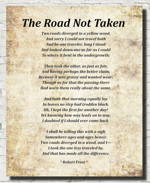 road not taken poem summary