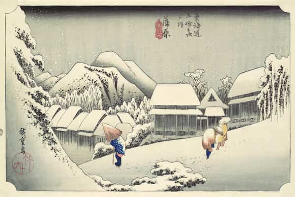 15th station : Kanbara (A village in the snow) 蒲原