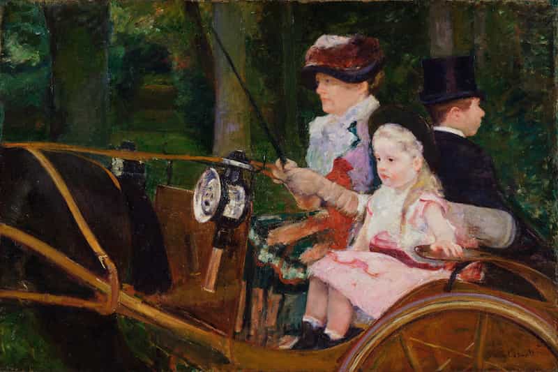 A Woman and a Girl Driving, Mary Cassatt