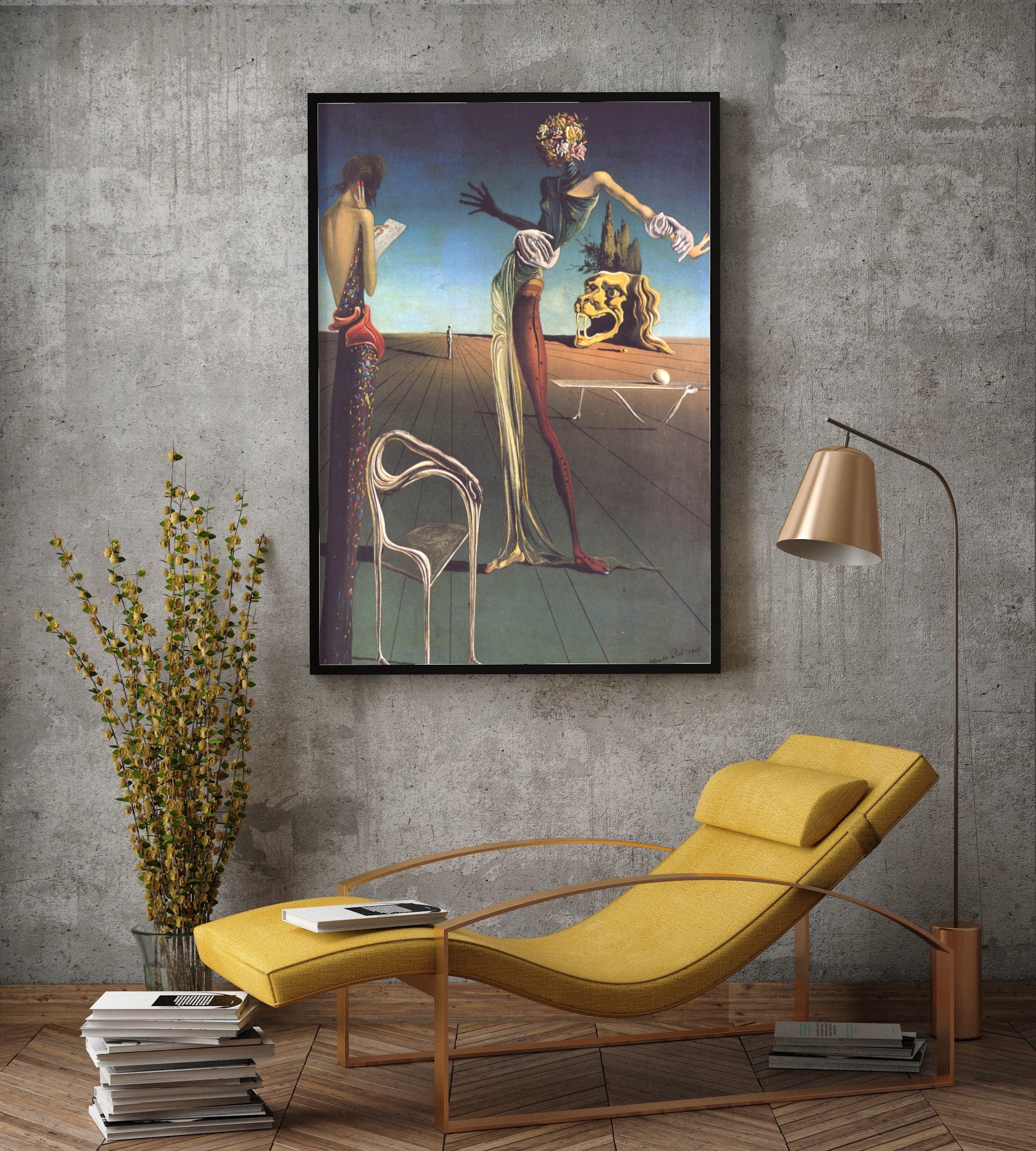 Abstract print in modern home
