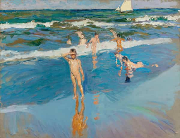 Children In The Sea, Valencia Beach, Joaquín Sorolla