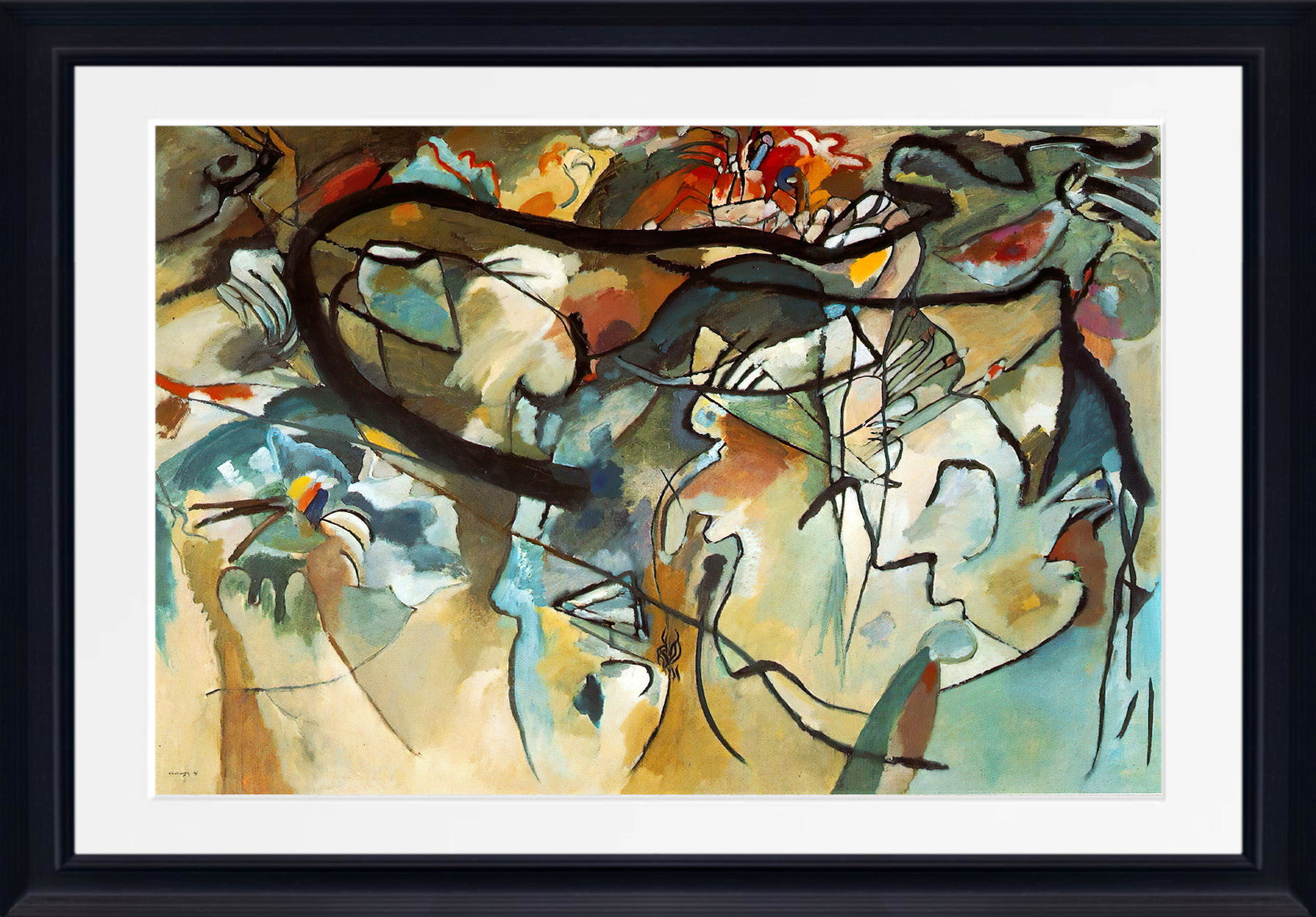 Composition V, Kandinsky Abstract print