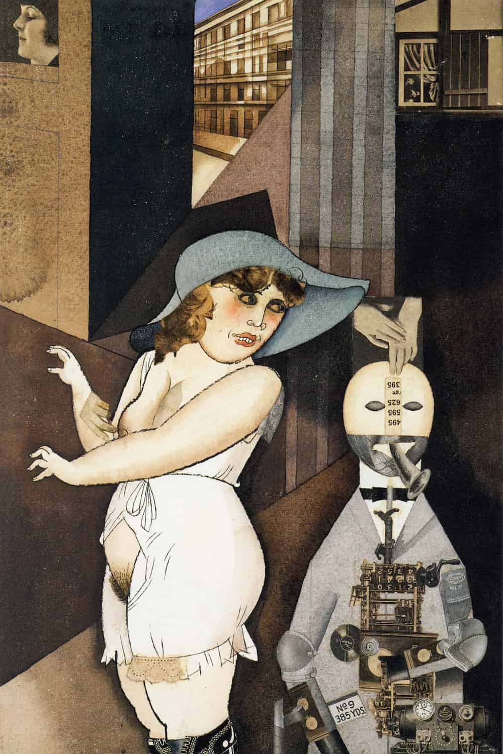 Daum marries her pedantic automaton George in May 1920, John Heartfield is very glad of it, George Grosz