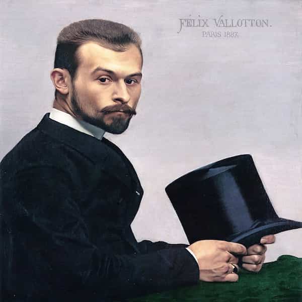 Félix Jasinski Holding His Hat, Félix Vallotton (1887)