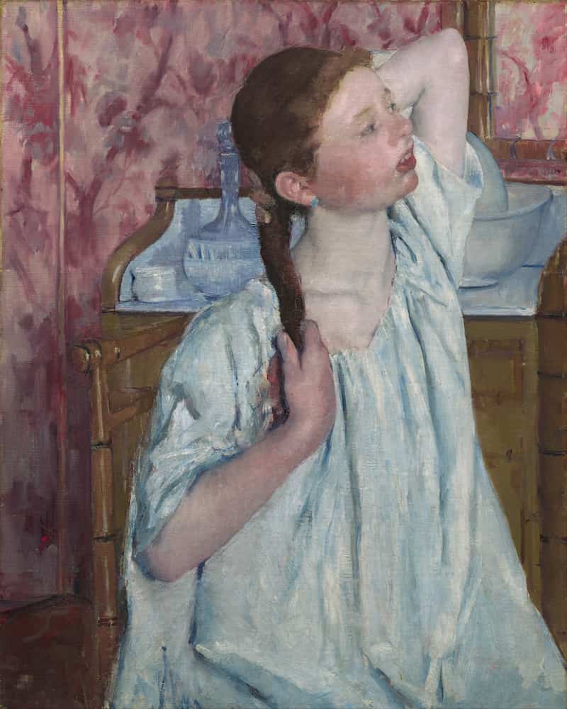 Girl Arranging Her Hair, Mary Cassatt