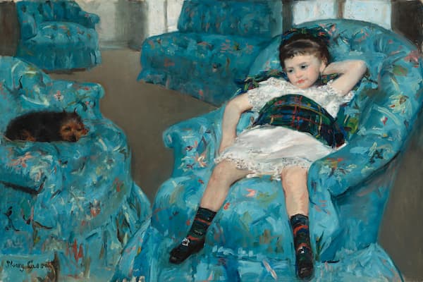 Little Girl in a Blue Armchair, Mary Cassatt (1878)