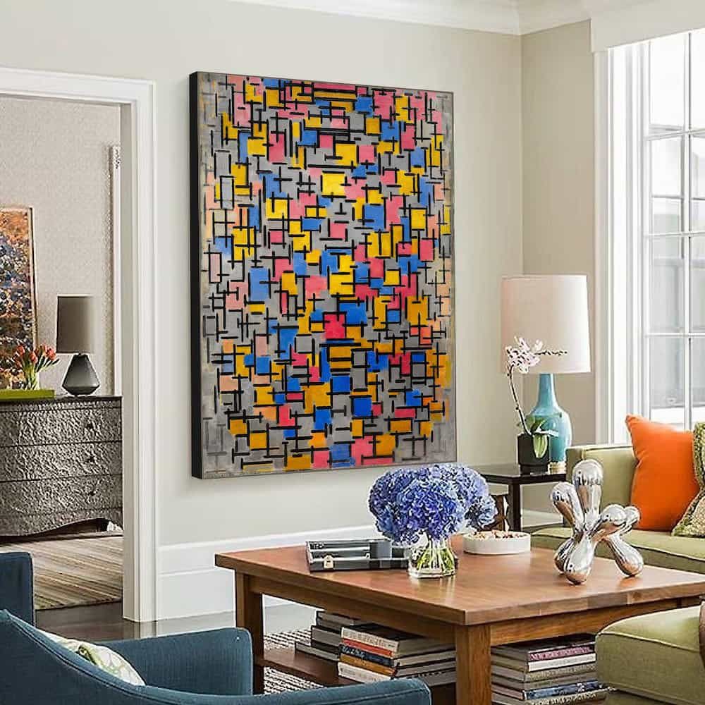 Piet Mondrian Composition in amodern living room