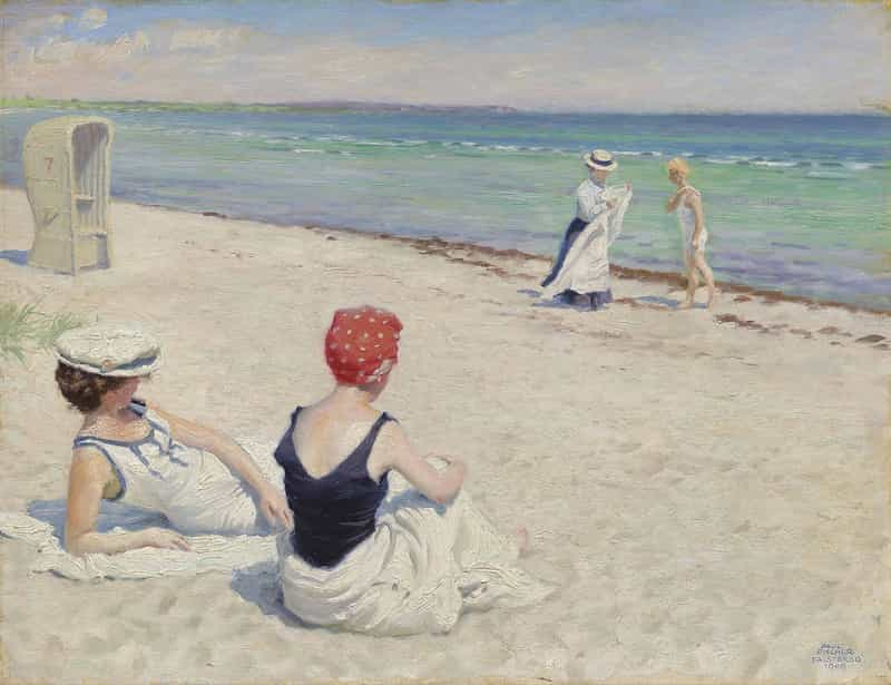 Paul Gustav Fischer,  On the beach, Falsterbro