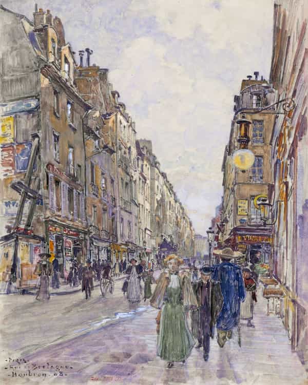 Rue de Bretagne, in 1908. 3rd arrondissement