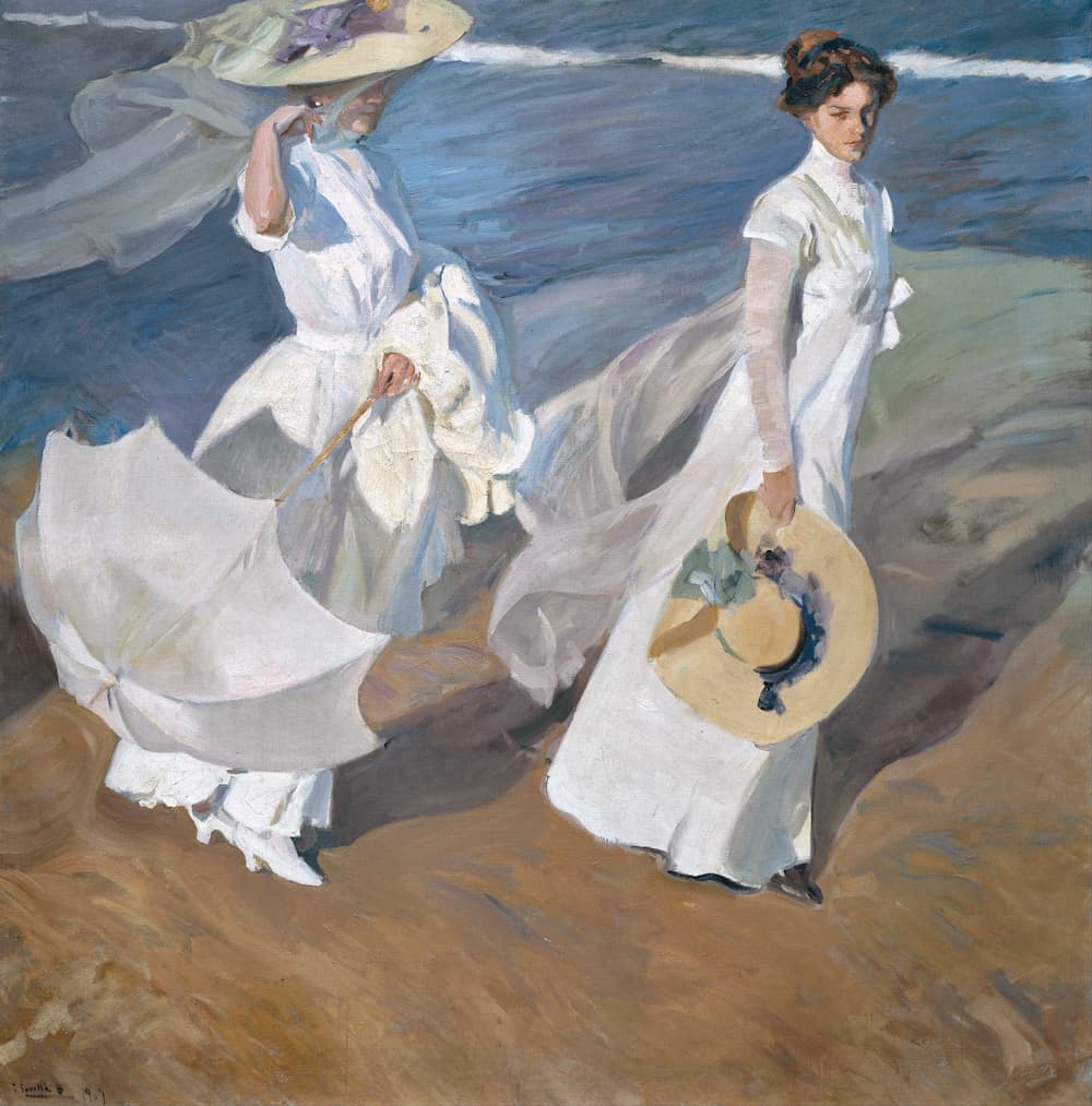 Joaquín Sorolla, Strolling along the Seashore (1909)