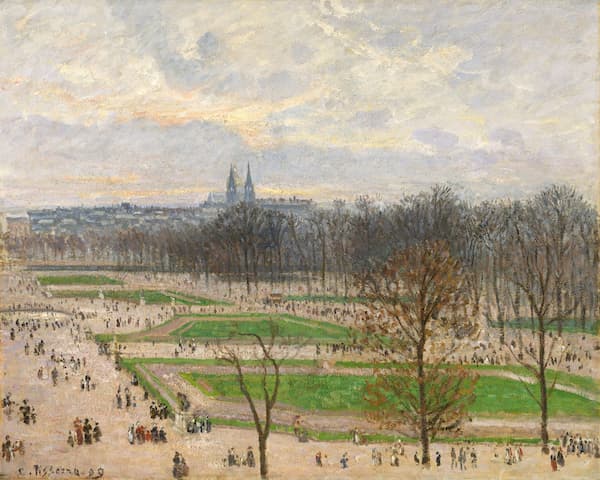 The Garden of the Tuileries on a Winter Afternoon, Camille Pissarro (1899)