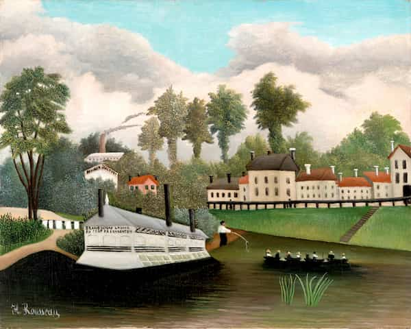 The Laundry Boat of Pont de Charenton Henri Roussseau