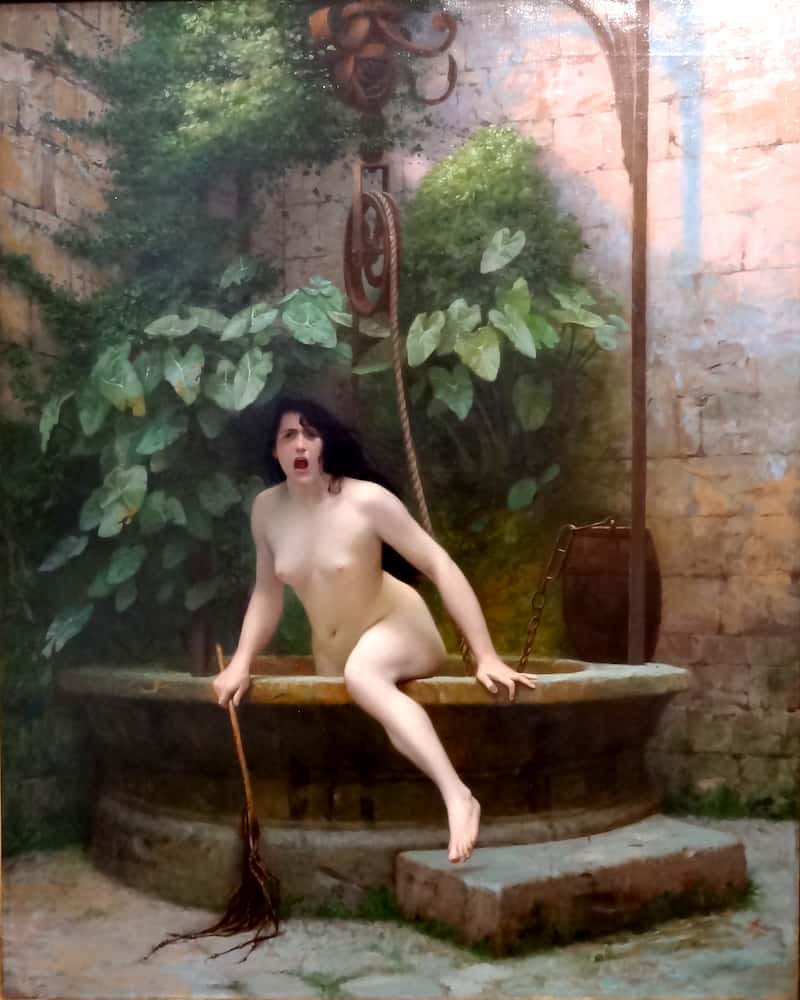 Truth Coming out of her Well to Shame Mankind (1896)