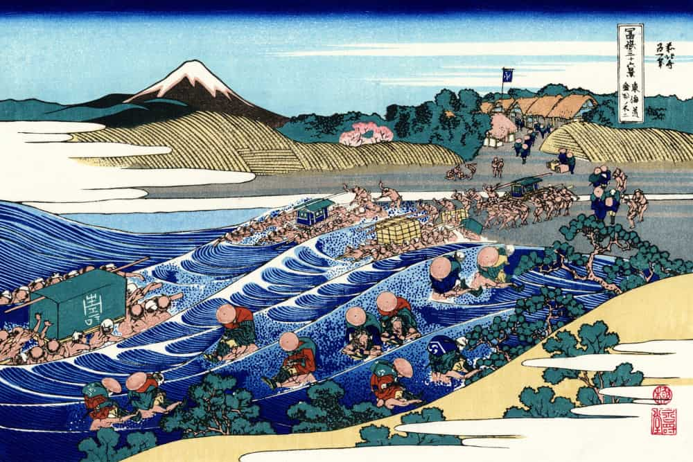 The Fuji from Kanaya on the Tōkaidō