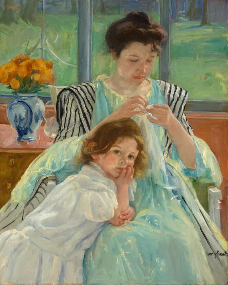 Young Mother Sewing, Mary Cassatt