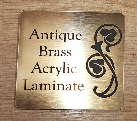 Antique Brass Exterior Grade Acrylic Laminate