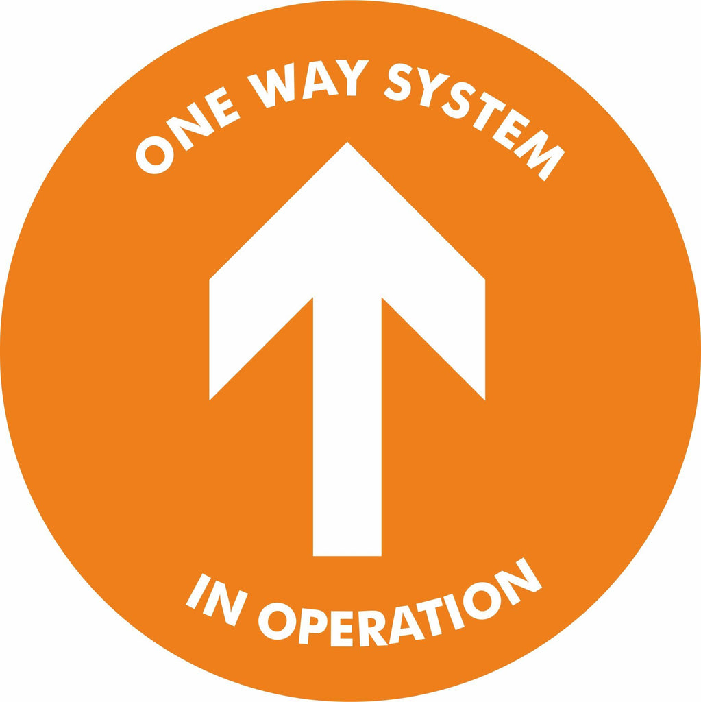 One Way System In Operation Floor Sign Sk Signs And Labels