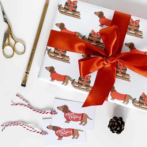 Dachshund Christmas Gift Wrap