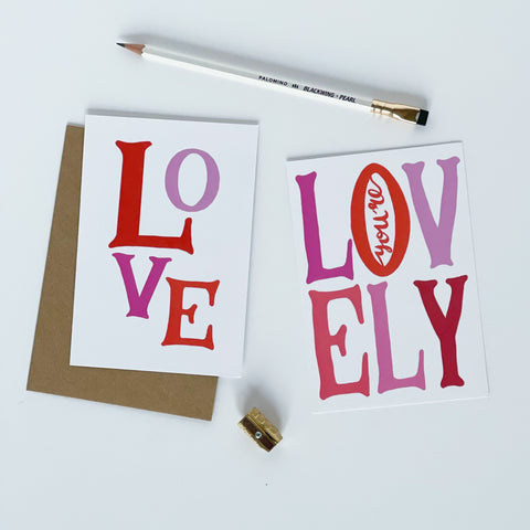 Love & You're Lovely Cards