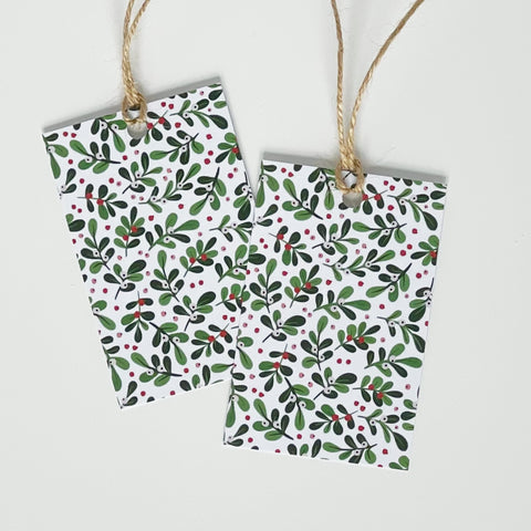 Mistletoe White Gift Tags
