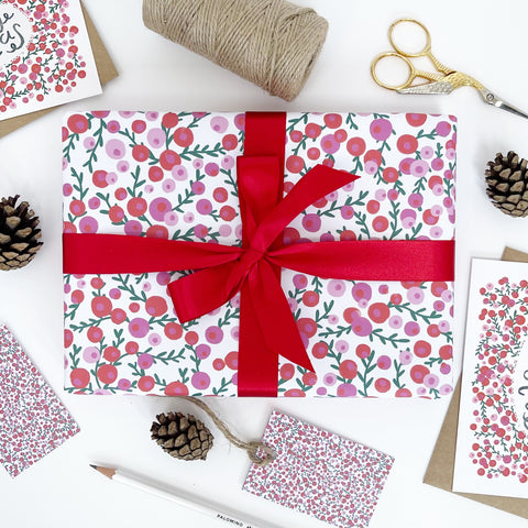 Healeved 15 Pcs Christmas Wrapping Paper Christmas Packing Paper Christmas  Gift Wrappers Wrapping Paper Red Floral Wrapping Paper Diy Packaging Paper