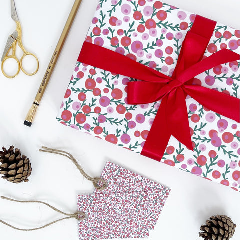 Lomond Paper Co. - Berries White Gift Wrap