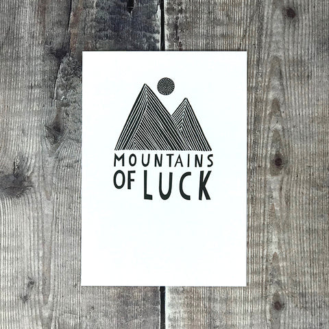 Mountains of luck card