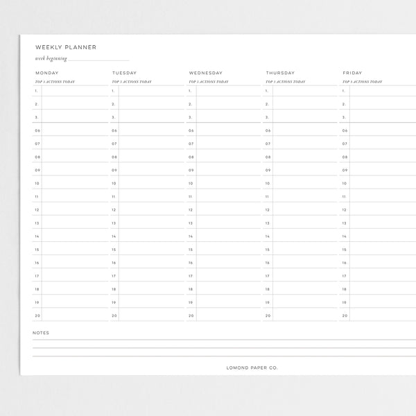 a4 weekly planner instant download lomond paper co