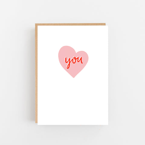 You - Heart Card