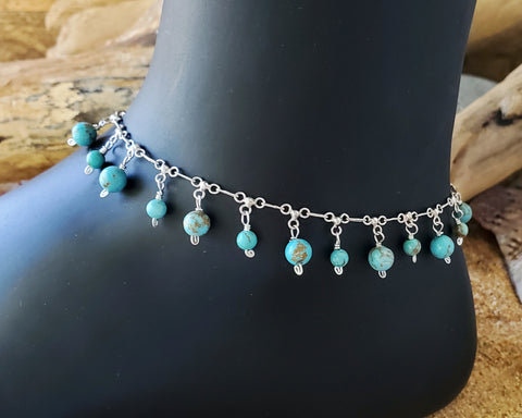 turquoise anklet