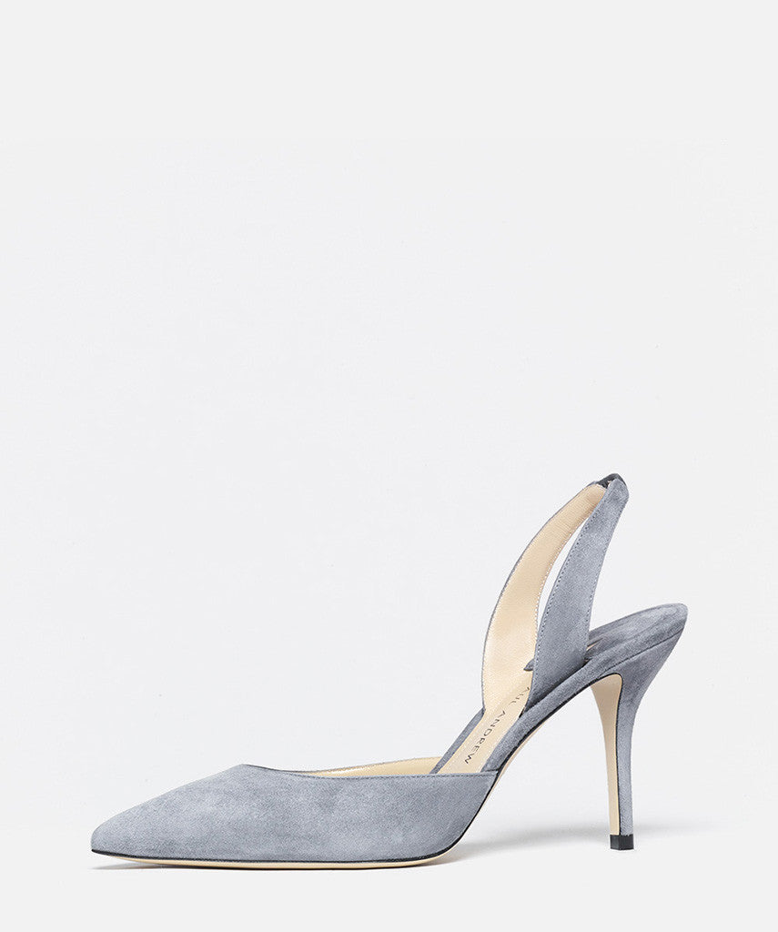 grey slingback heels
