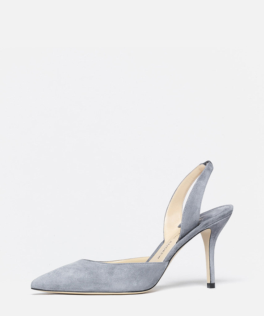 grey slingback pumps