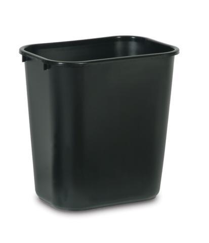 Black Rectangular Wastebaskets Janitorial Supplies - Cleanflow