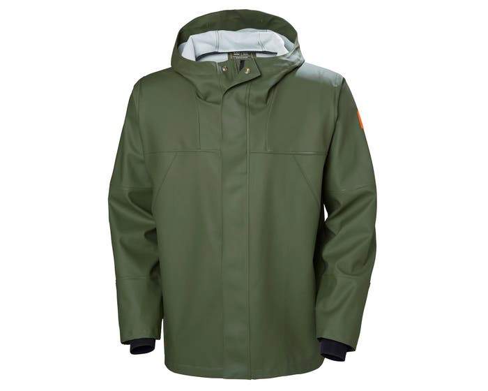 Helly Hansen Workwear Gale Waterproof Rain Jacket Green L