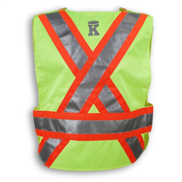 Big K Men's Hi Vis CSA Poly/Cotton Traffic Safety Vest - Universal Fit ...