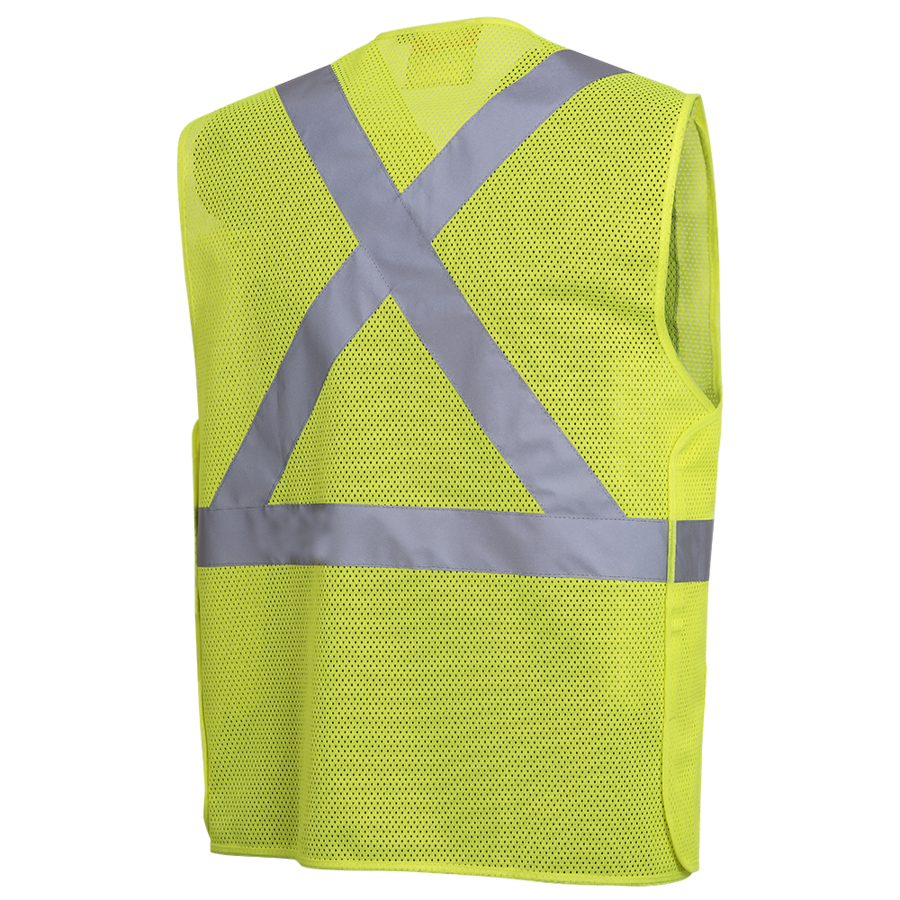 Pioneer Polyester Trricot Hi-Vis Safety Vest with 2 Tape