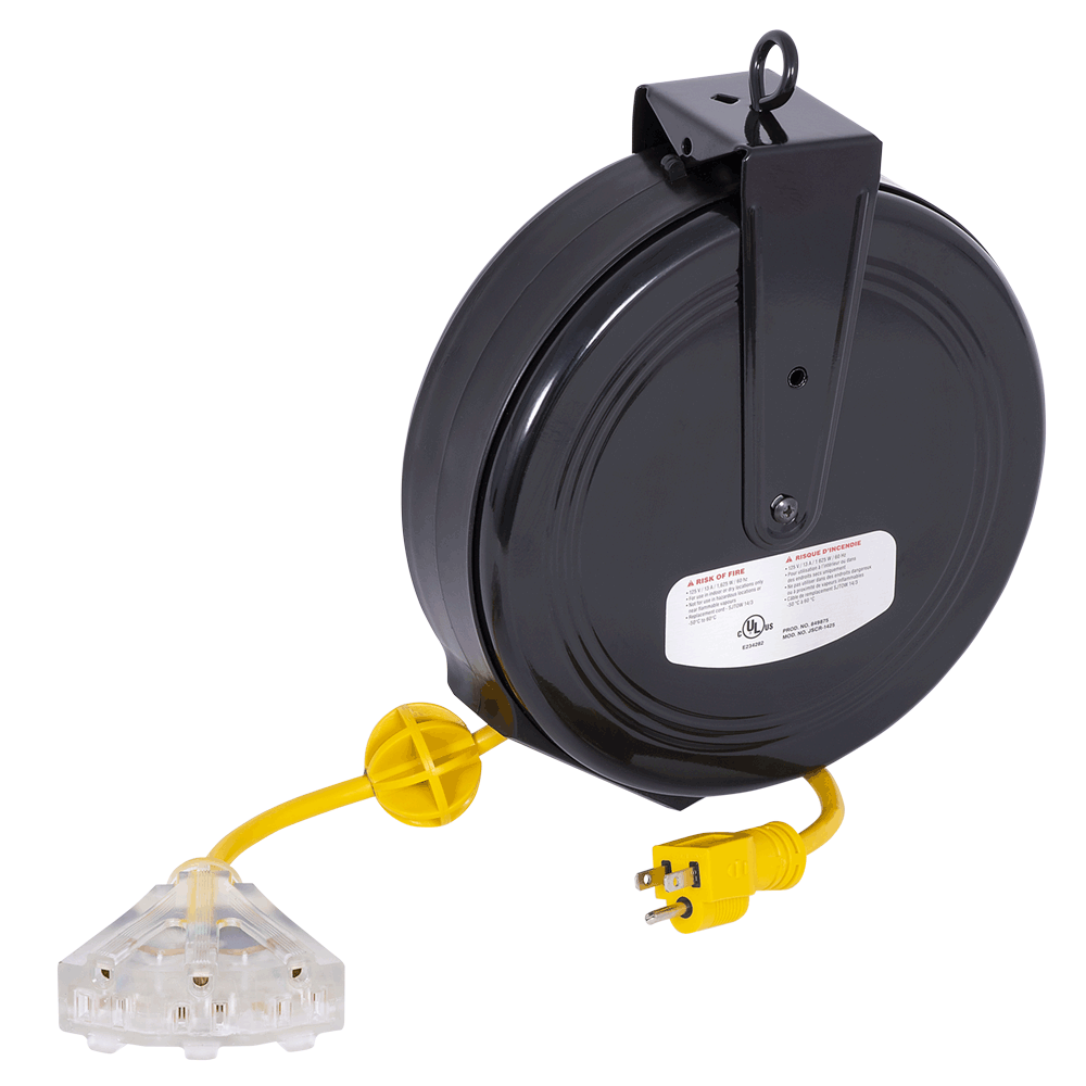 Prime Cord Storage Reel with Durable Metal Stand