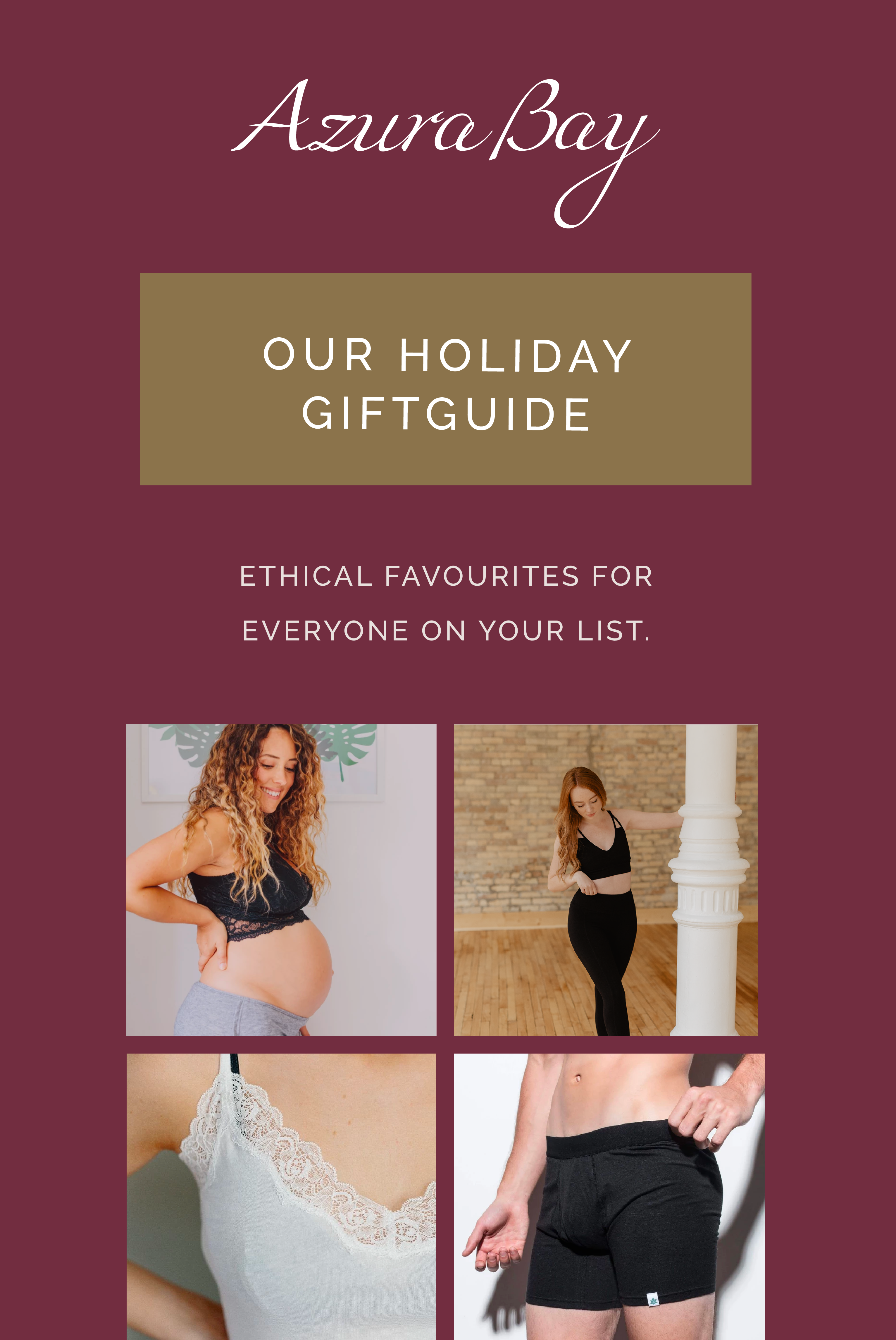 Pinterest link to Azura Bay 2019 Ethical + Eco Gift Guide