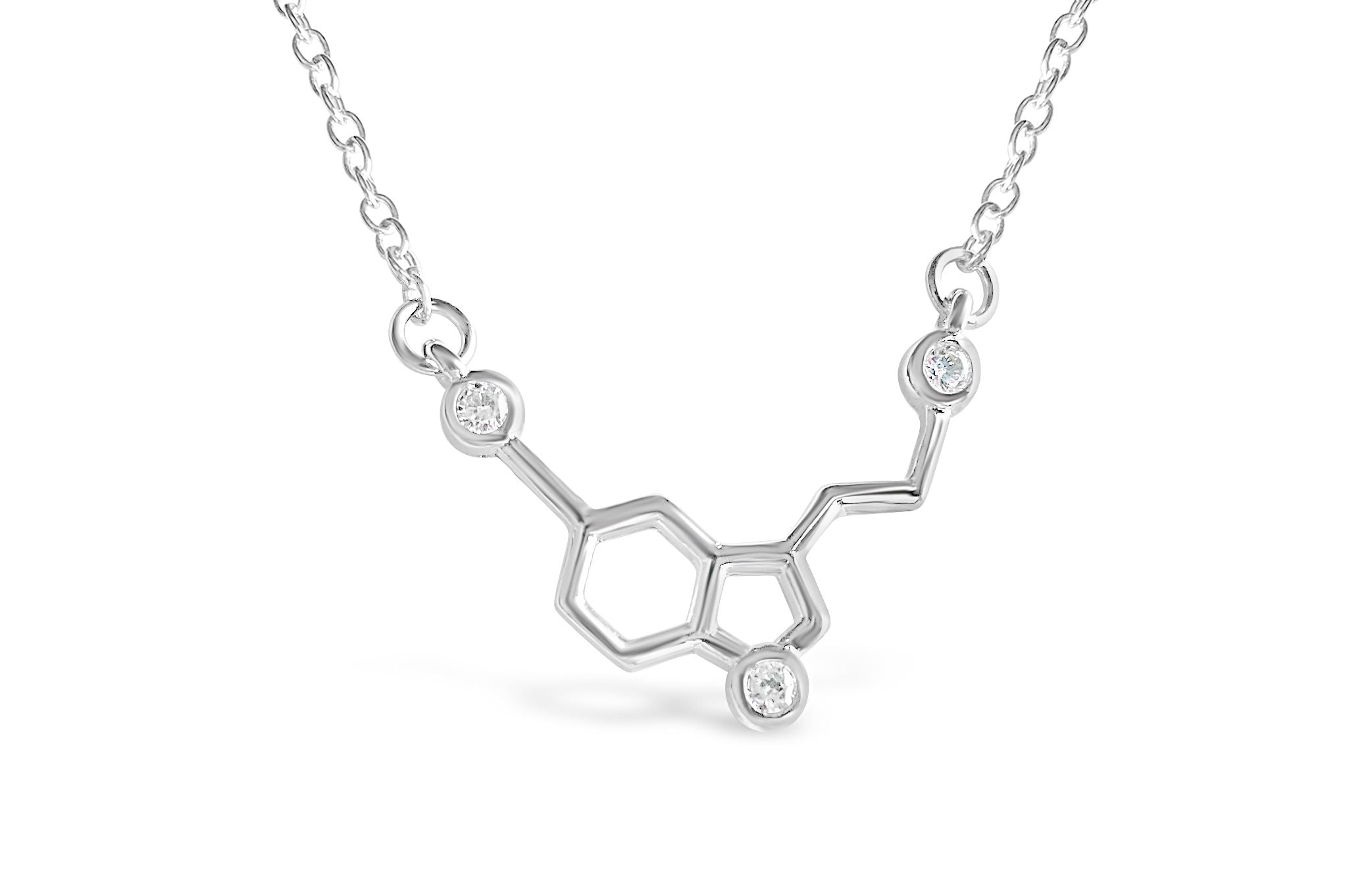 Serotonin Hormone Necklace with Gems