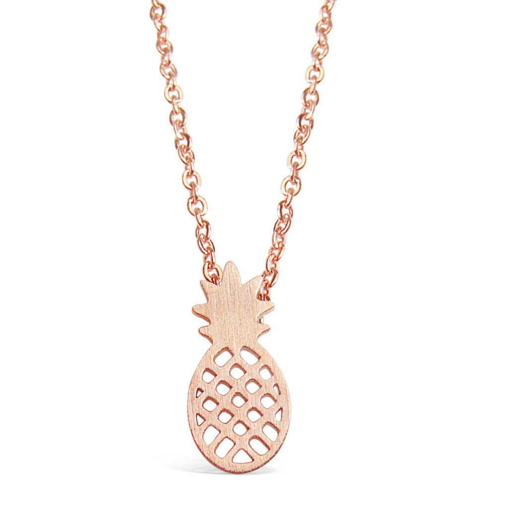 Rose Gold Pineapple Necklace