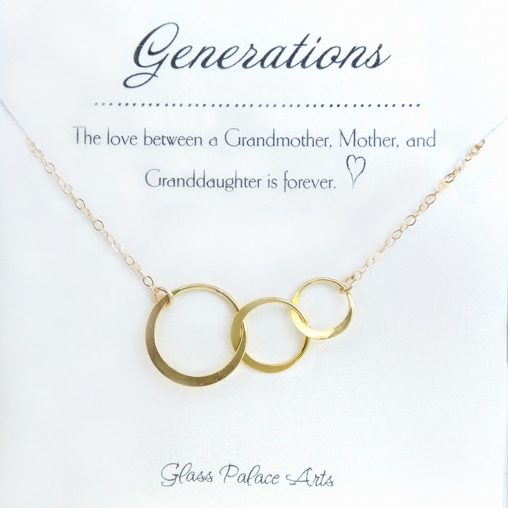 grandma mother daughter necklace