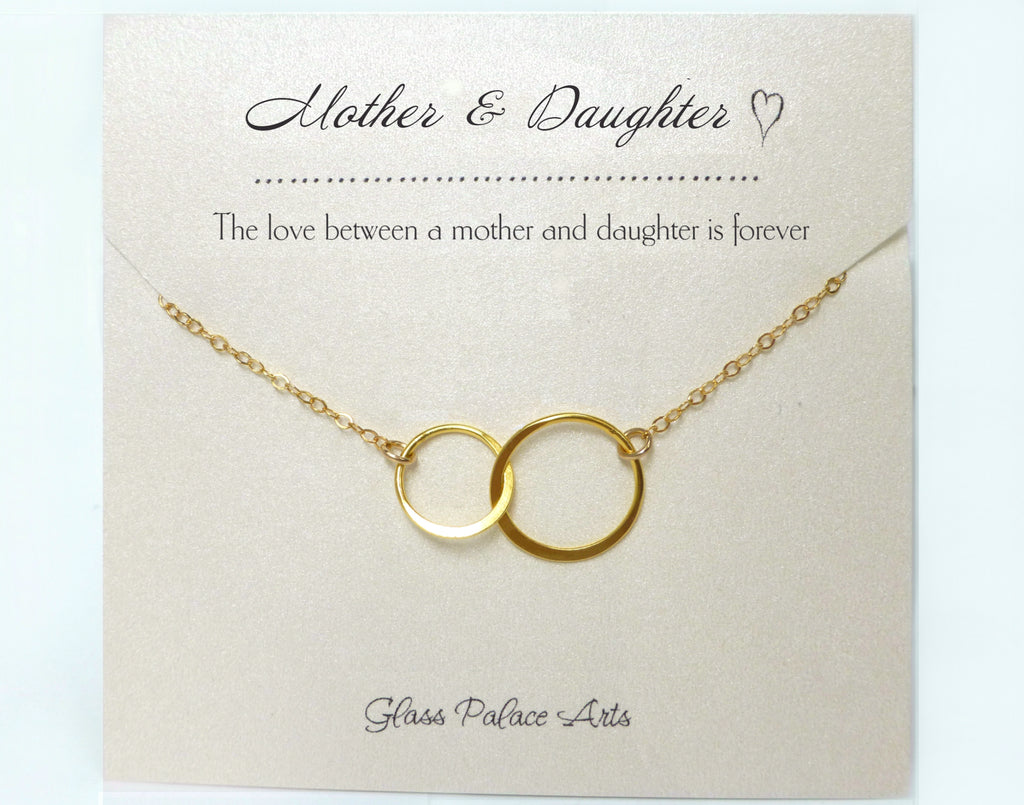 14k gold mother daughter jewelry