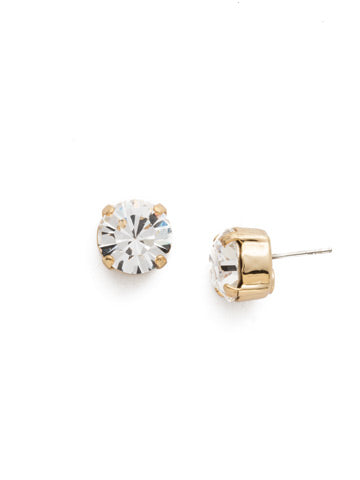 London Stud Earrings-Crystal
