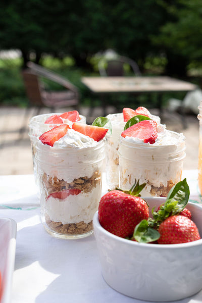 This cold and sweat Strawberry dessert is great for any summer barbecue. Purchase the ingredients at Pear & Simple gift shop in Port Washington, Wisconsin.
