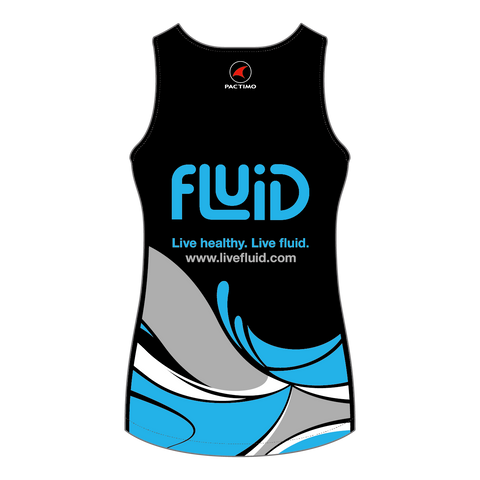 Download Women's Running Singlet Blue - Fluid Sports Nutrition