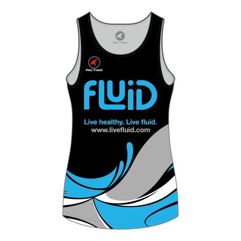 Download Women's Running Singlet Blue - Fluid Sports Nutrition