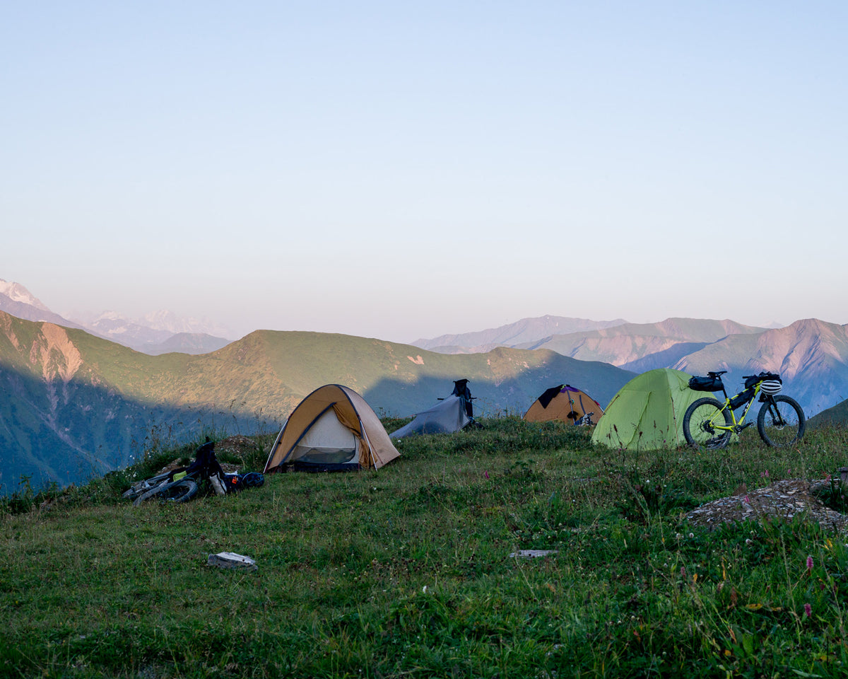 Mission Workshop Field Test : Not That Georgia with Kyle Von Hoetzendorff, Tamaz Tazer Tamak Tikanadze, Daniel Pasely, Brian Larson, specialized bike, and Yonder Journal