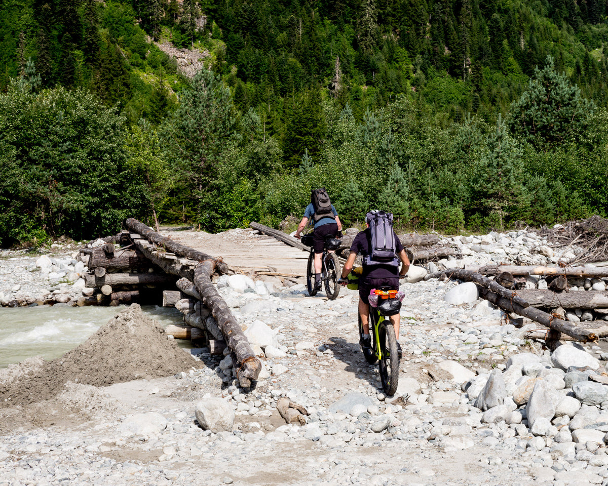 Mission Workshop Field Test : Not That Georgia with Kyle Von Hoetzendorff, Tamaz Tazer Tamak Tikanadze, Daniel Pasely, Brian Larson, specialized bike, and Yonder Journal