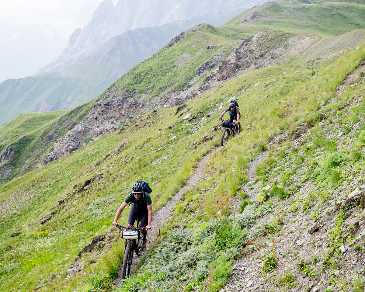 Mission Workshop Field Test : Not That Georgia with Kyle Von Hoetzendorff, Tamaz Tazer Tamak Tikanadze, Daniel Pasely, Brian Larson, specialized bike, and Yonder Journal