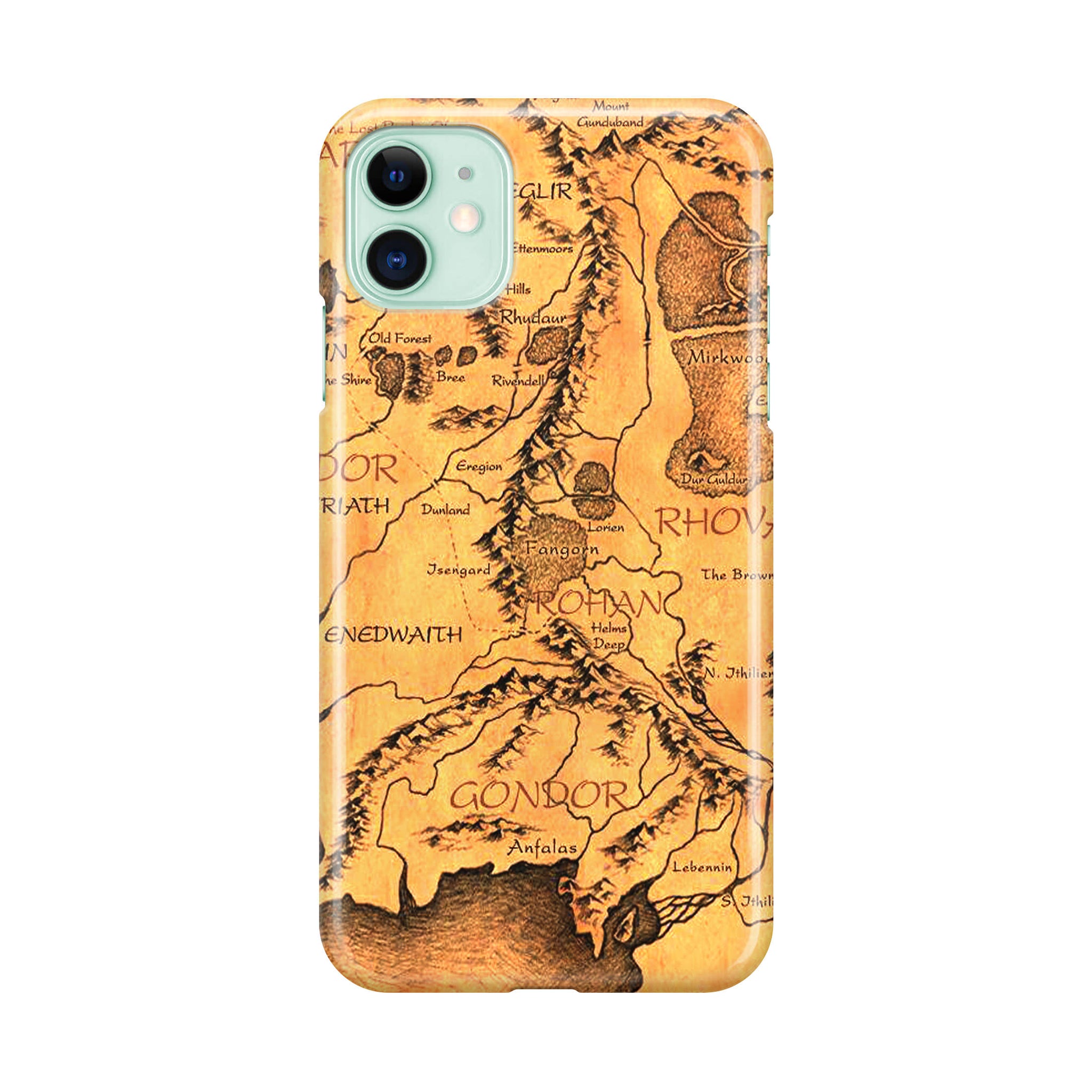 coque iphone 11 Middle Earth Map The Hobbit هيرشيل